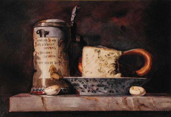 Martwa natura z Serem i Stein autorstwa George Thompson Hobbs