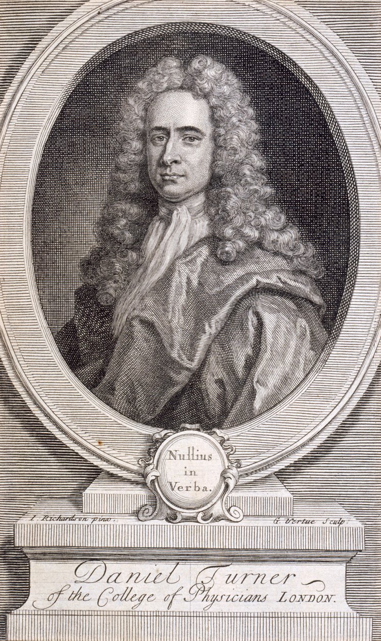 Daniel Turner, MD, LRCP, lekarz, 1717 autorstwa George Vertue