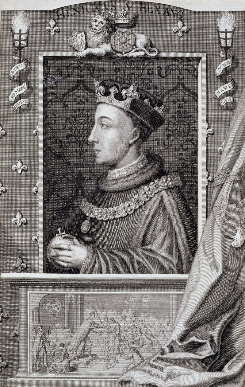 Henryk V (1387-1422), po obrazie w Pałacu Kensington autorstwa George Vertue