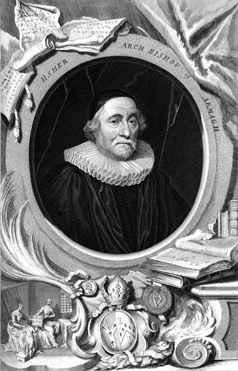 James Ussher, duchowny angielski z XVII wieku i arcybiskup Armagh, XVIII wiek autorstwa George Vertue