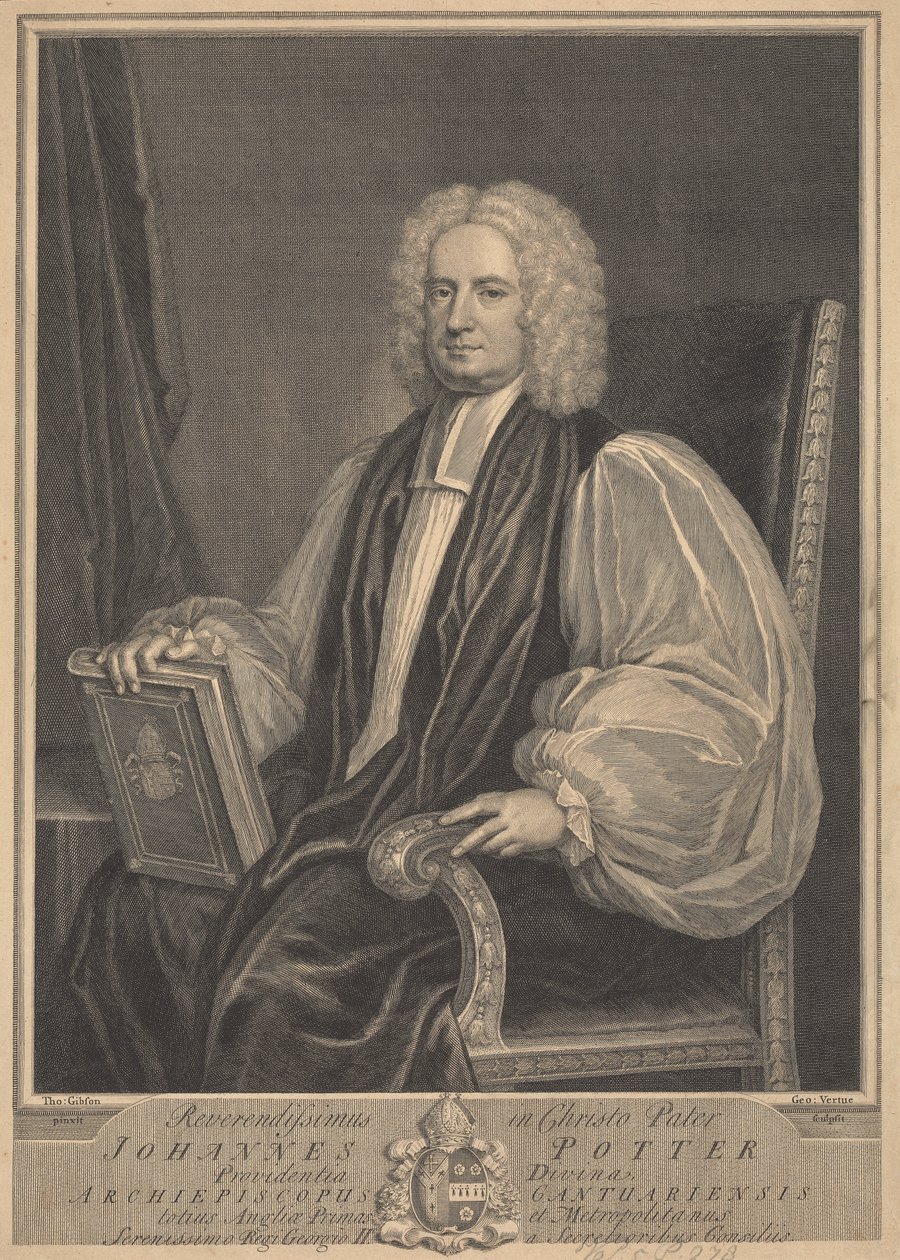 Jana Pottera, arcybiskupa Canterbury autorstwa George Vertue