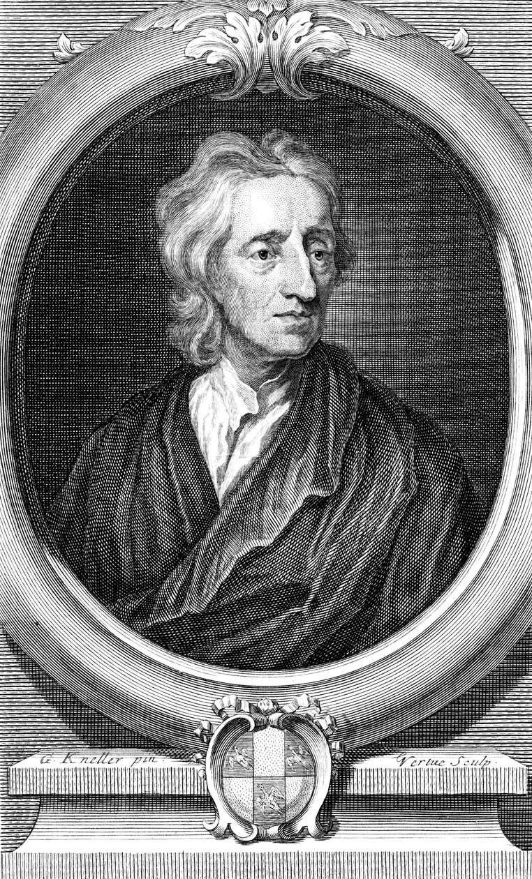 John Locke, angielski filozof, c1713 autorstwa George Vertue