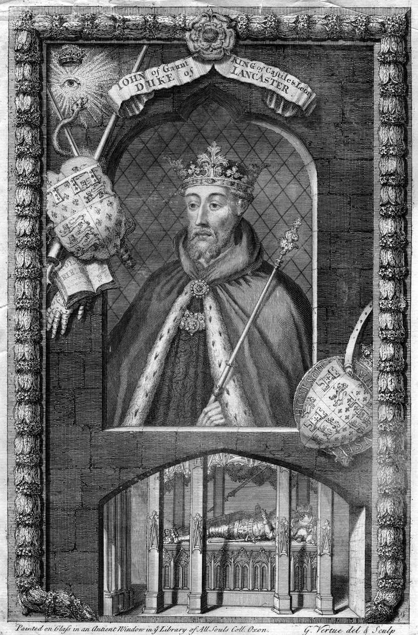 Jan Gaunt, 1. książę Lancaster, XVIII wiek autorstwa George Vertue