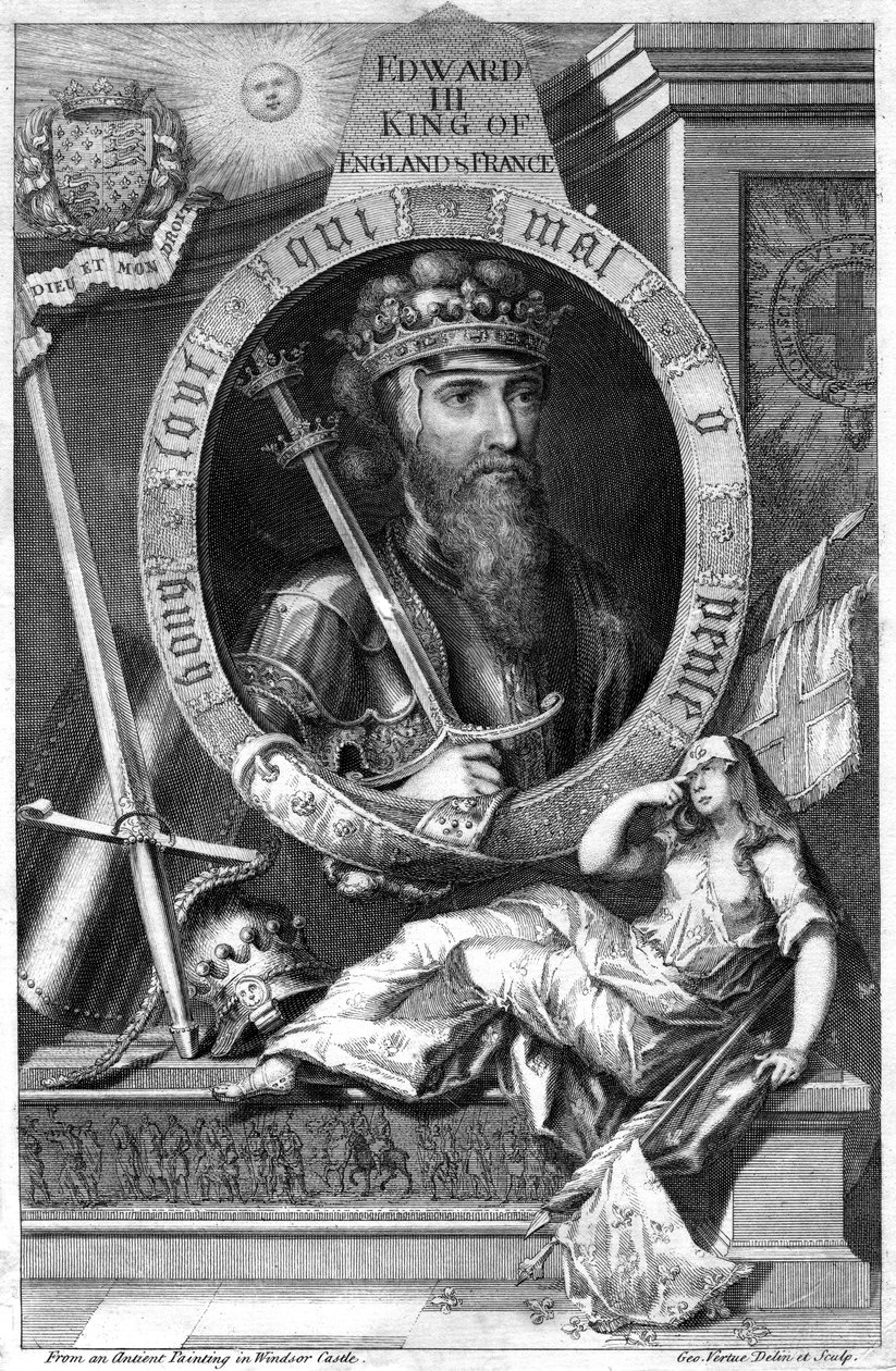 Król Anglii Edward III, XVIII wiek. autorstwa George Vertue