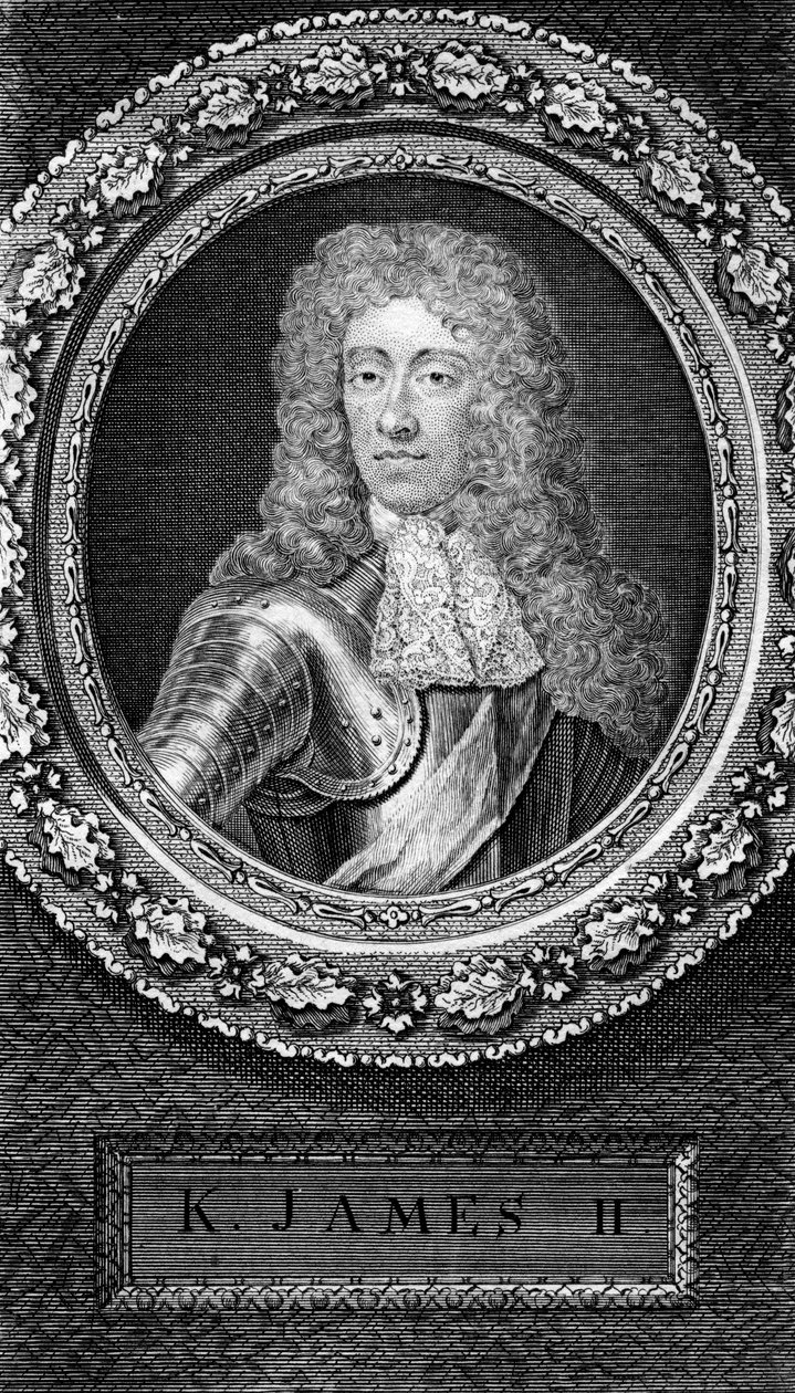 Król Anglii Jakub II, XVIII wiek. autorstwa George Vertue