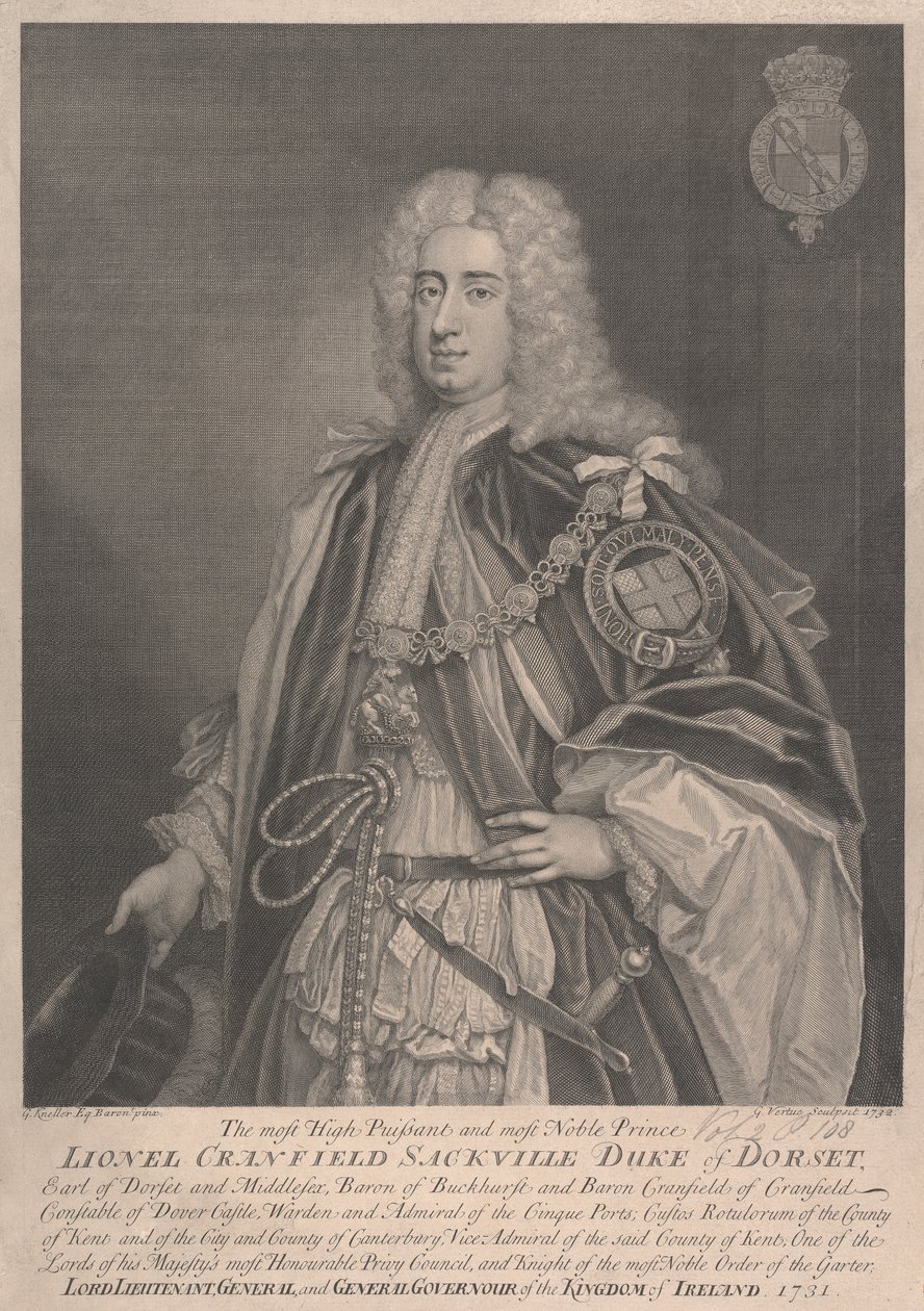 Lionel Cranfield Sackville, 1.książę Dorset autorstwa George Vertue