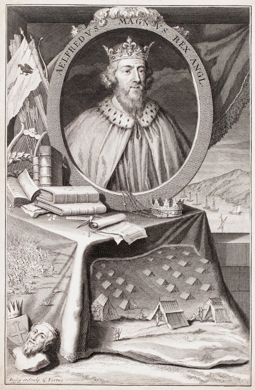 Portret Alfreda Wielkiego autorstwa George Vertue