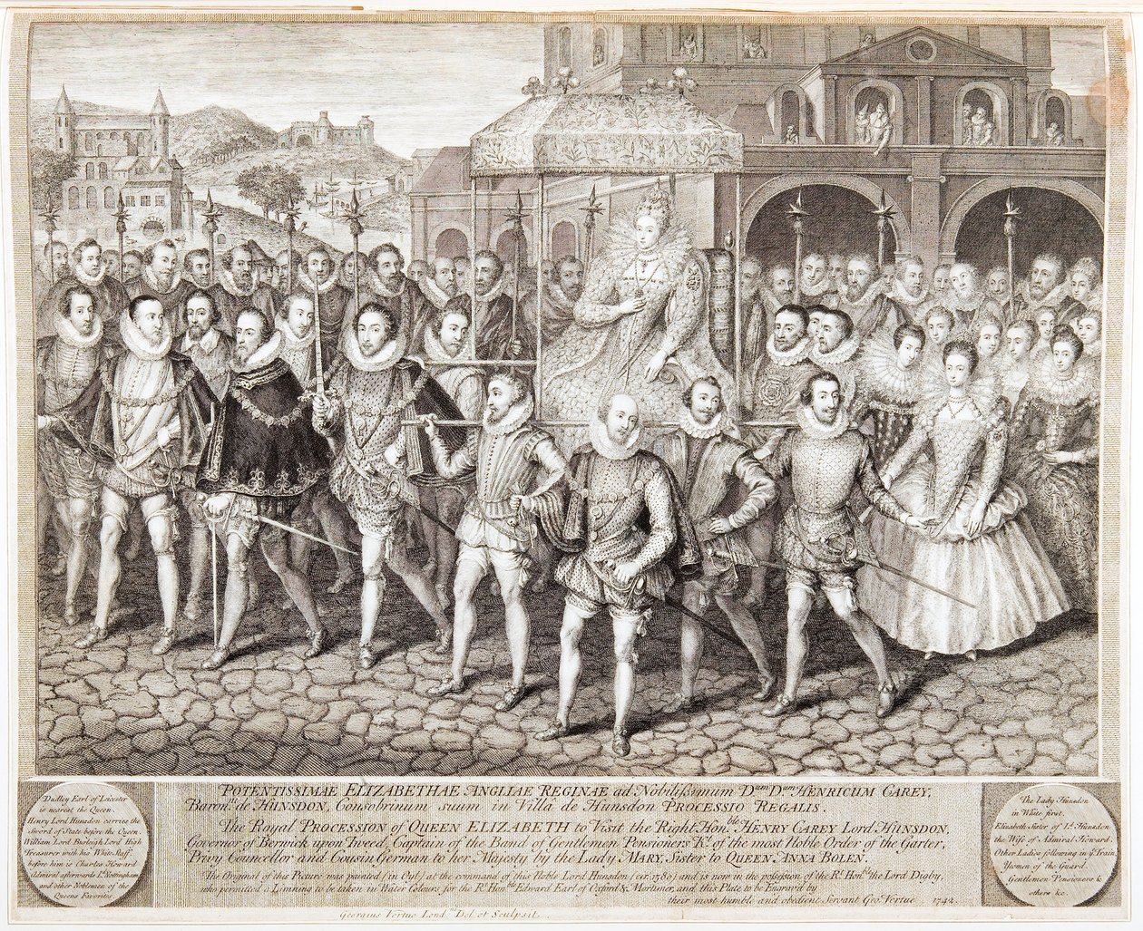 Królewska procesja królowej Elżbiety I, ok. 1580 1744 autorstwa George Vertue