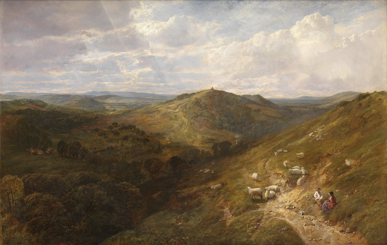 Wzgórze Męczenników, z Newlands Corner, Albury, niedaleko Guildford, 1858 autorstwa George Vicat Cole