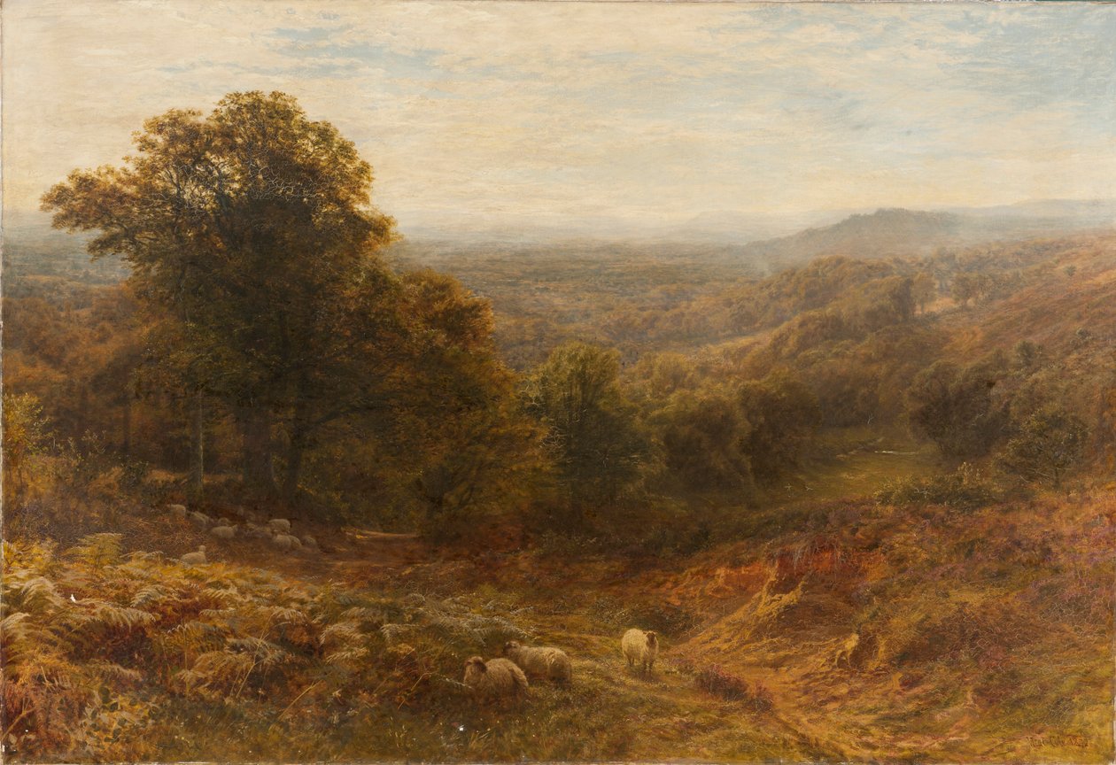 „Południe na wzgórzach Surrey”, 1853-1893 autorstwa George Vicat Cole