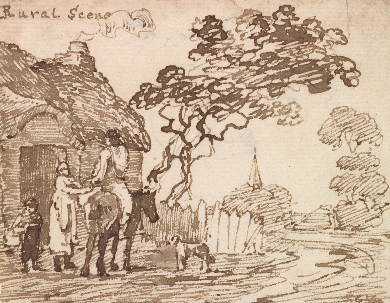 Wiejska scena autorstwa George Walker