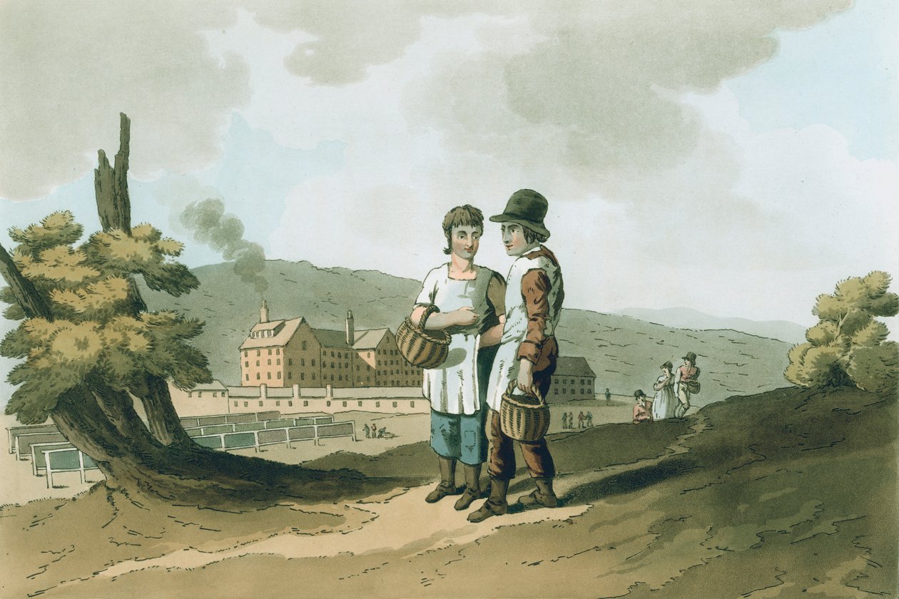 „Fabryka dzieci”, 1814 autorstwa George Walker of Seacroft