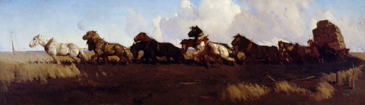 Przez równiny czarnej gleby autorstwa George Washington Lambert