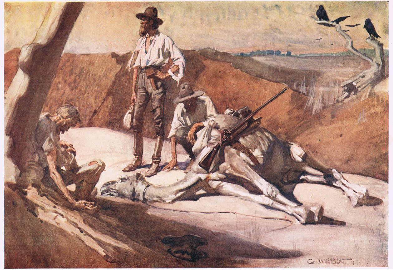 W drodze na Mount Hopeless (kolor lito) autorstwa George Washington Lambert