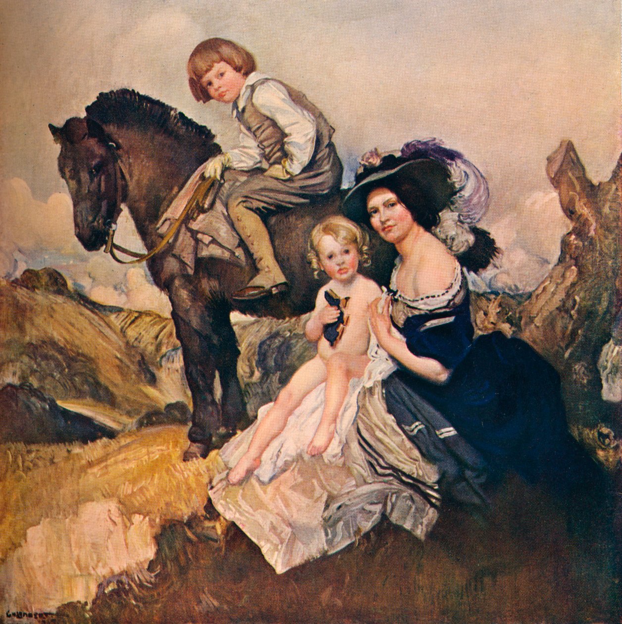 Grupa Portretowa, 1908 autorstwa George Washington Lambert