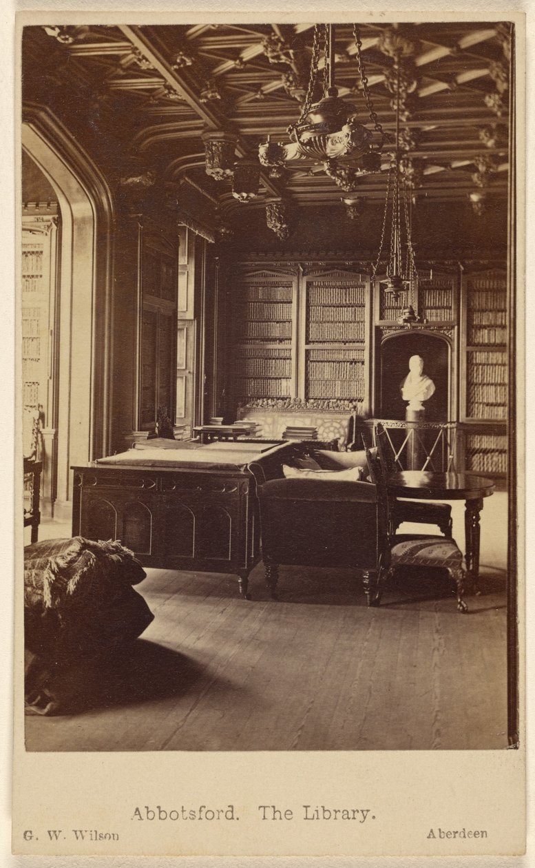 Abbotsford. Biblioteka. autorstwa George Washington Wilson