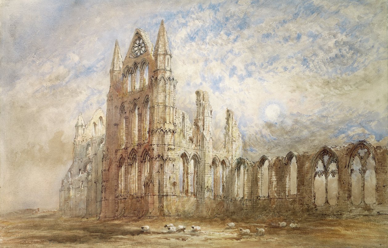 Opactwo Whitby (wc na papierze) autorstwa George Weatherill