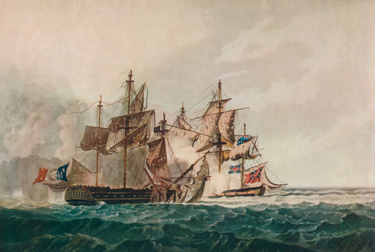 Schwytanie Furieuse, c1810 autorstwa George Webster