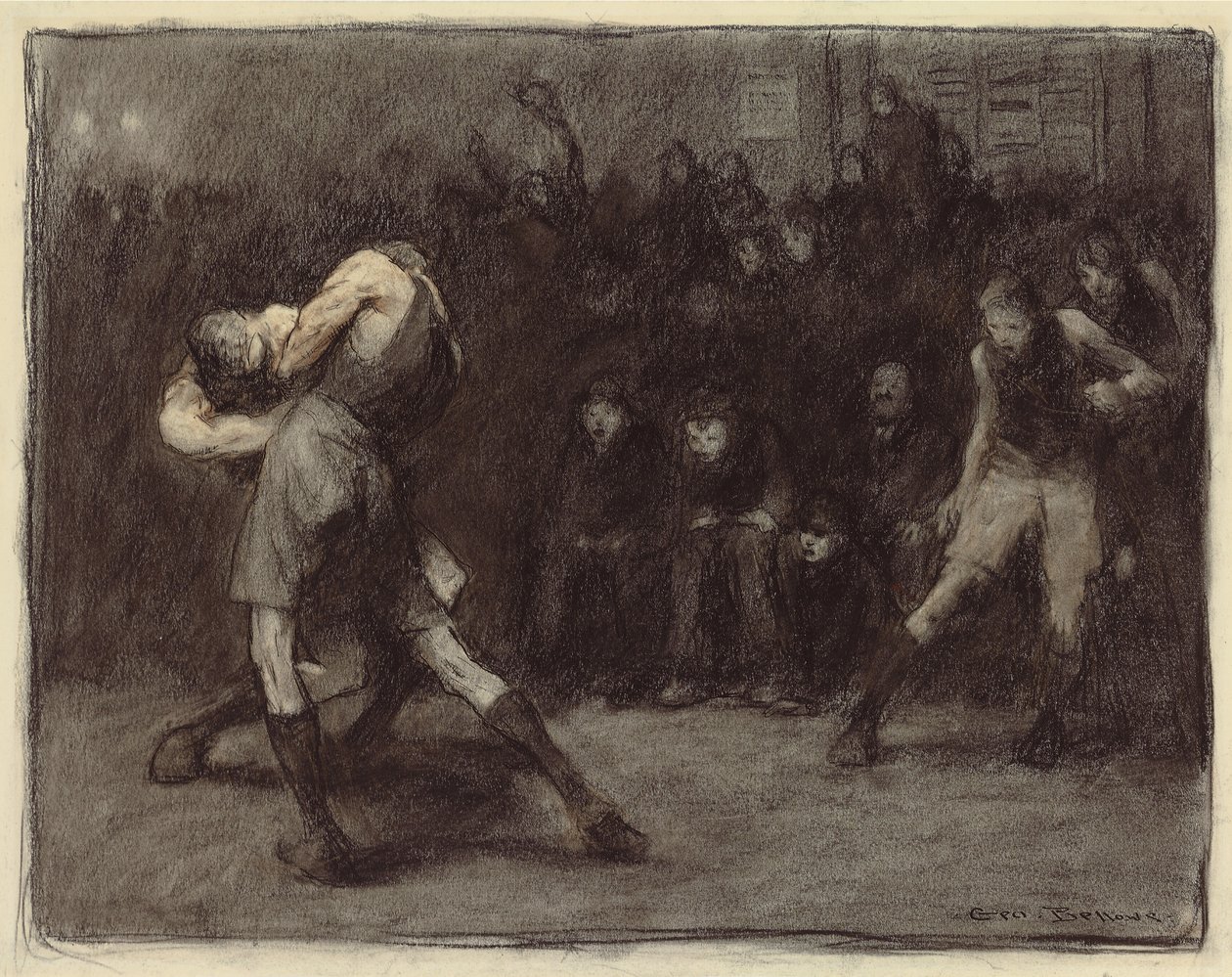 Koszykówka, 1906 autorstwa George Wesley Bellows