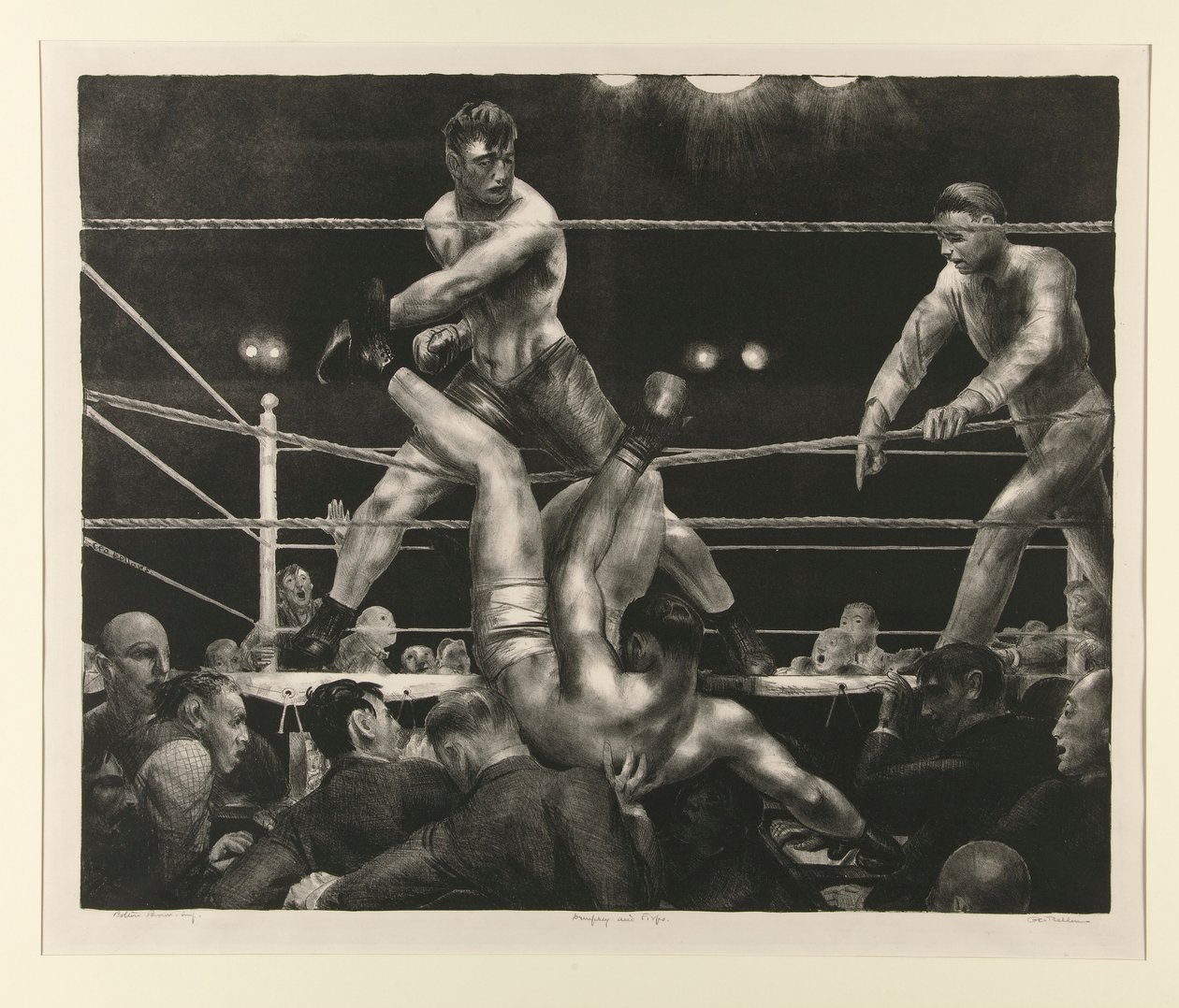 Dempsey i Firpo autorstwa George Wesley Bellows