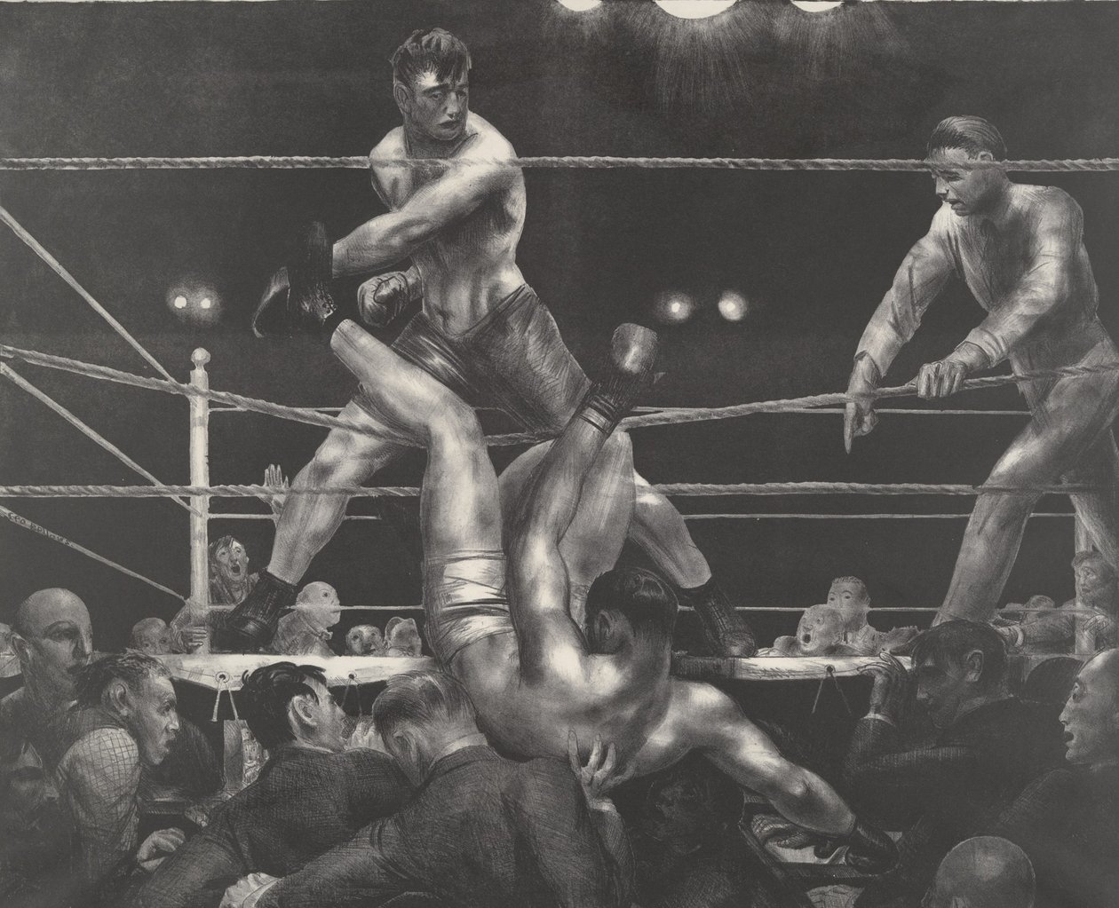 Dempsey i Firpo autorstwa George Wesley Bellows