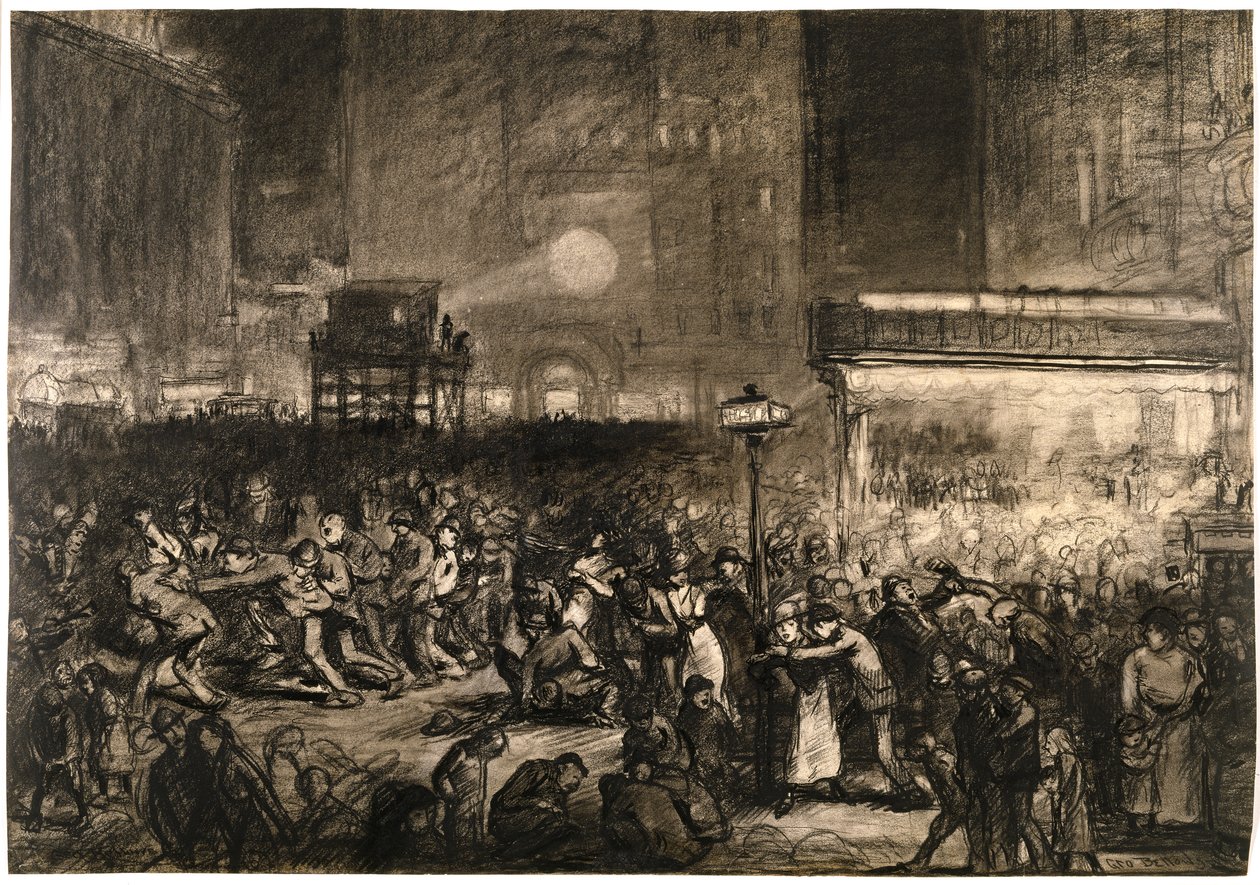Noc wyborcza na Times Square autorstwa George Wesley Bellows