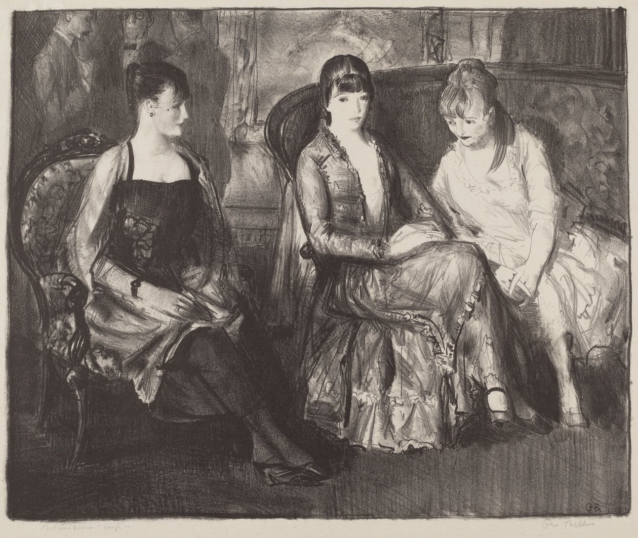 Elsie, Emma i Marjorie, drugi kamień, 1921. autorstwa George Wesley Bellows