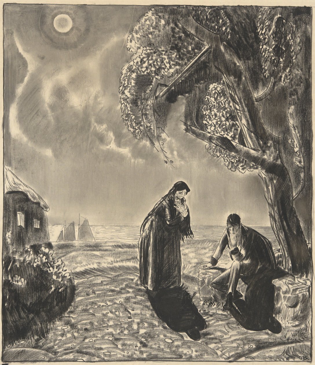 Liczby w świetle księżyca autorstwa George Wesley Bellows