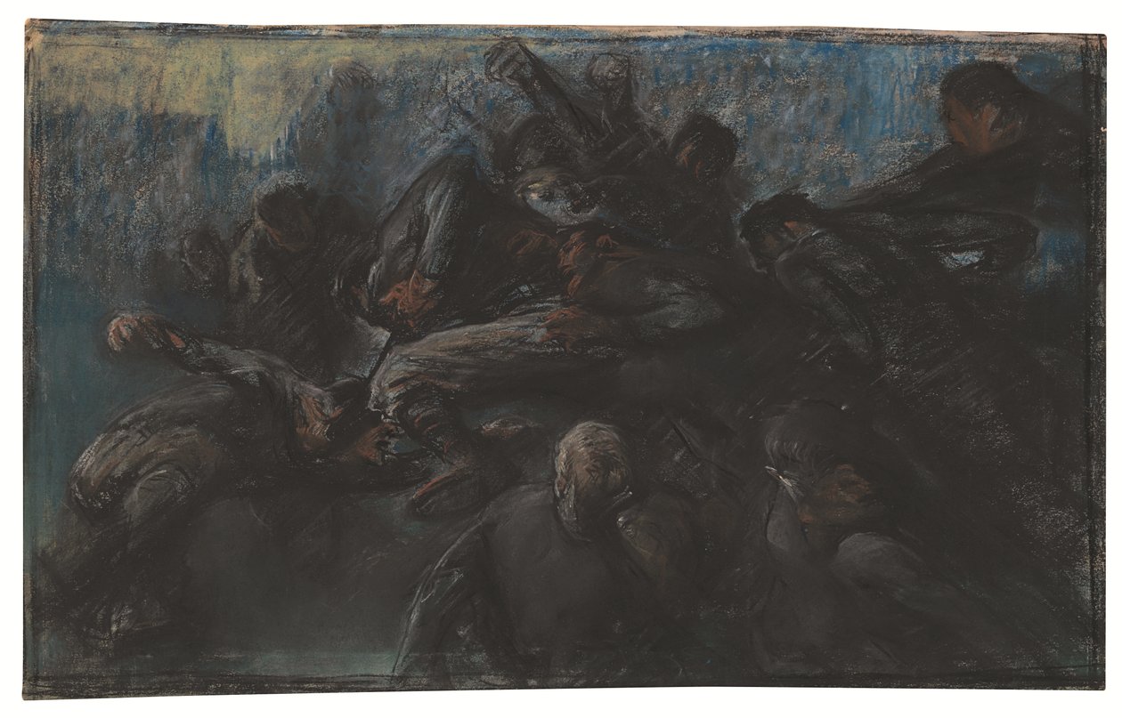 Mecz piłki nożnej autorstwa George Wesley Bellows