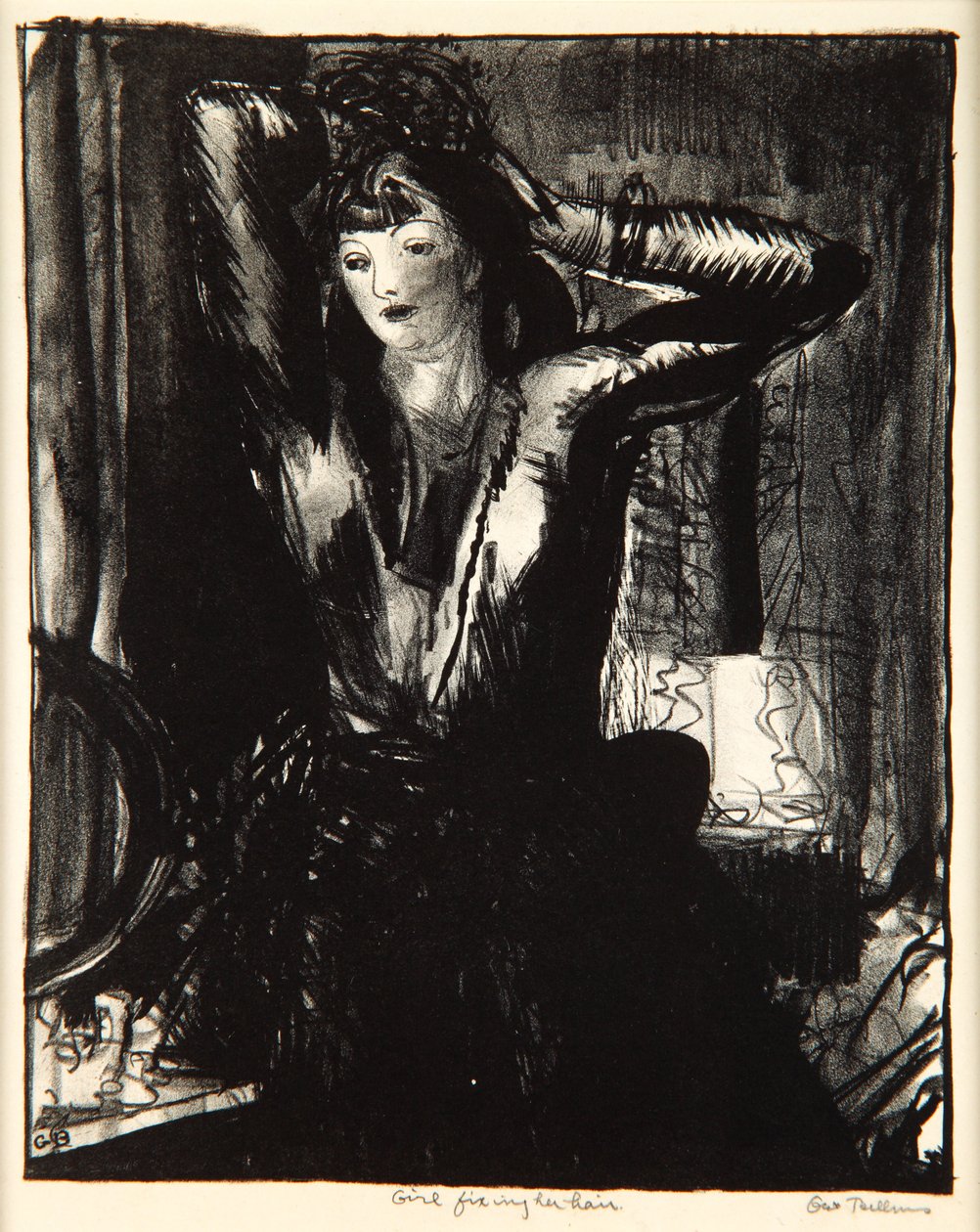 Dziewczyna poprawiająca włosy, 1923-24 autorstwa George Wesley Bellows