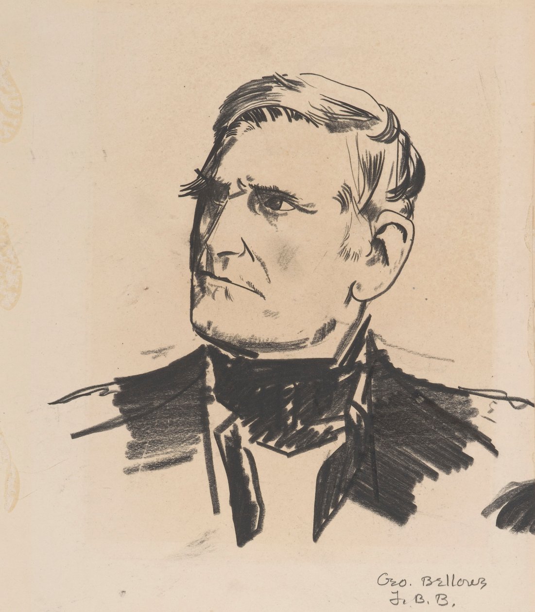 Portret mężczyzny, ok. 1922 r. (kredka litowa na papierze) autorstwa George Wesley Bellows