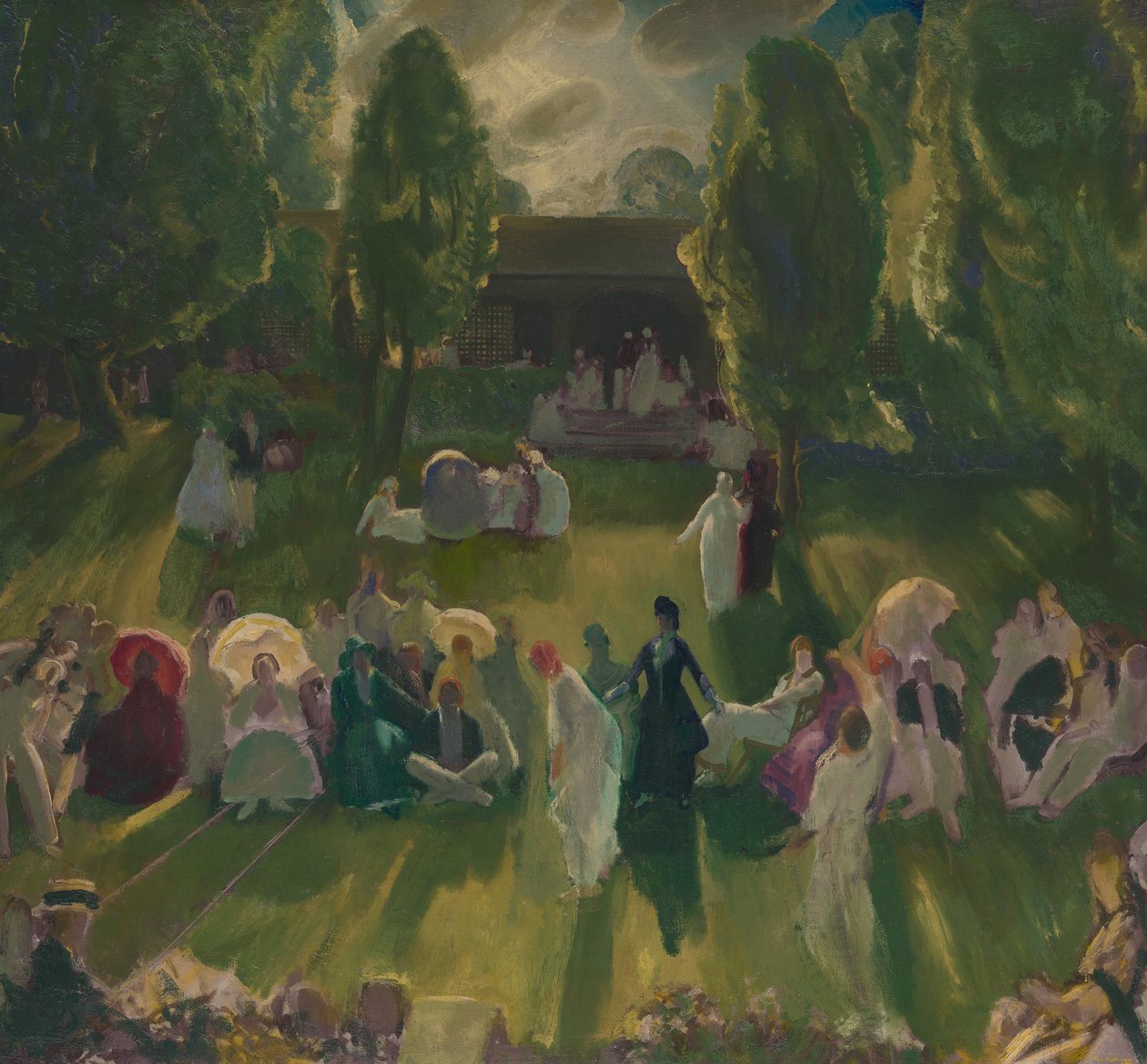 Tenis w Newport, 1919 autorstwa George Wesley Bellows
