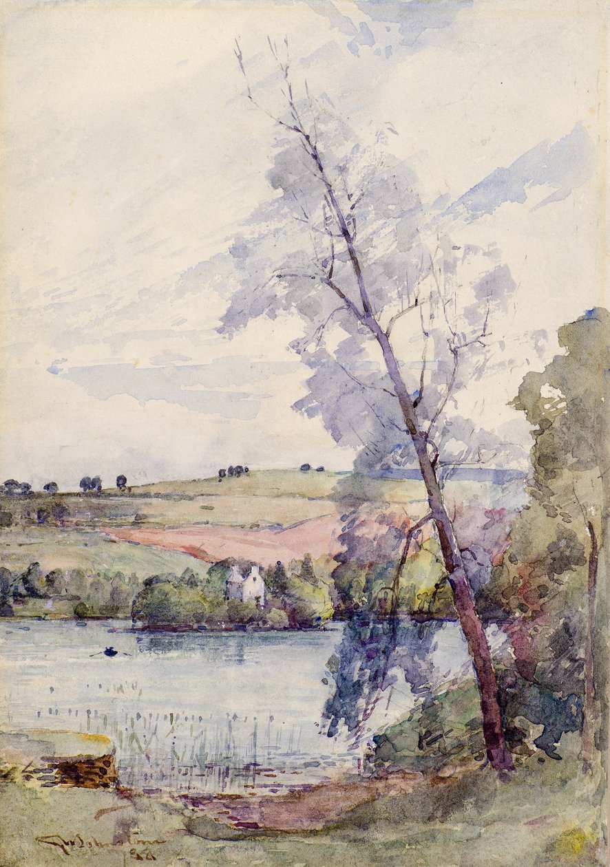 Scena z jeziora autorstwa George Whitton Johnstone