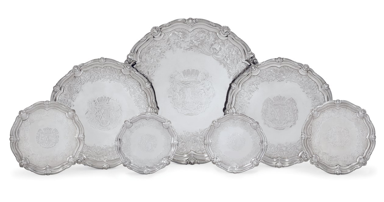 Salvers, The Leinster Service autorstwa George Wickes