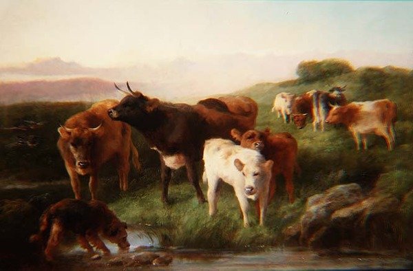 Wypas bydła górskiego autorstwa George Wiliam Horlor