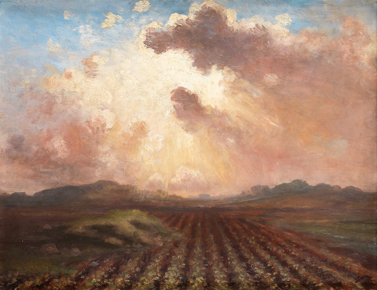 Wieczór w polu (olej na płótnie) autorstwa George William Russell
