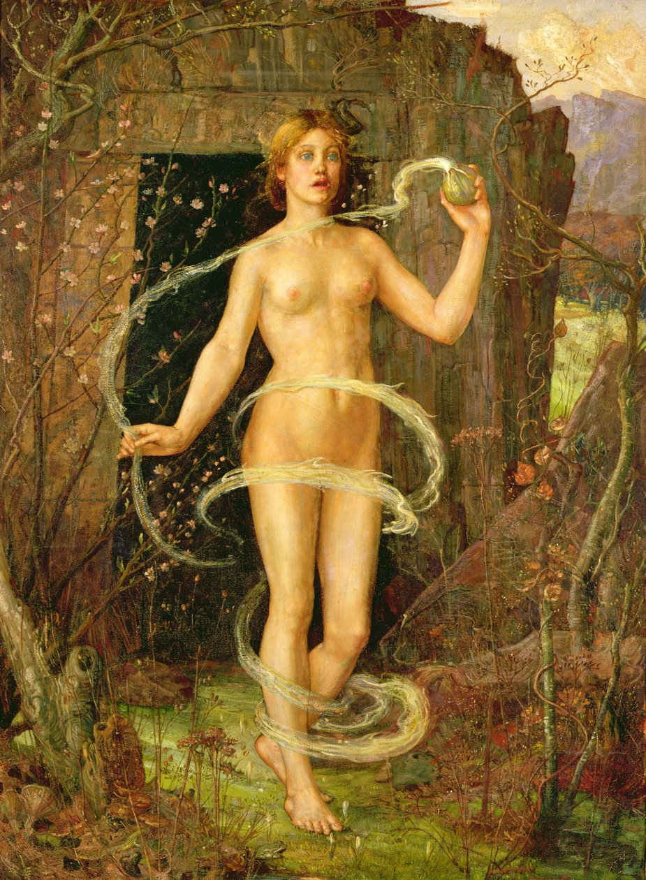 Wiedźma Wiosenna, ok.1880 (olej na płótnie) autorstwa George Wilson