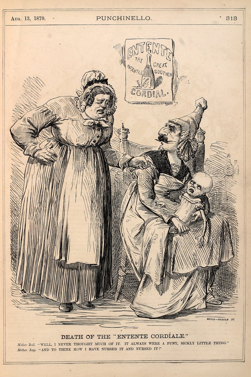 Śmierć Entente Cordiale, 1870 (drewno) autorstwa George and Hammar, George Wevill