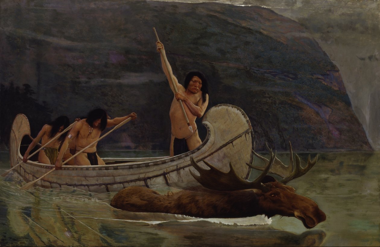 Pościg łosia, 1888. autorstwa George de Forest Brush