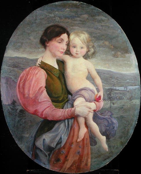 Matka i dziecko: współczesna Madonna autorstwa George de Forest Brush or Brusch