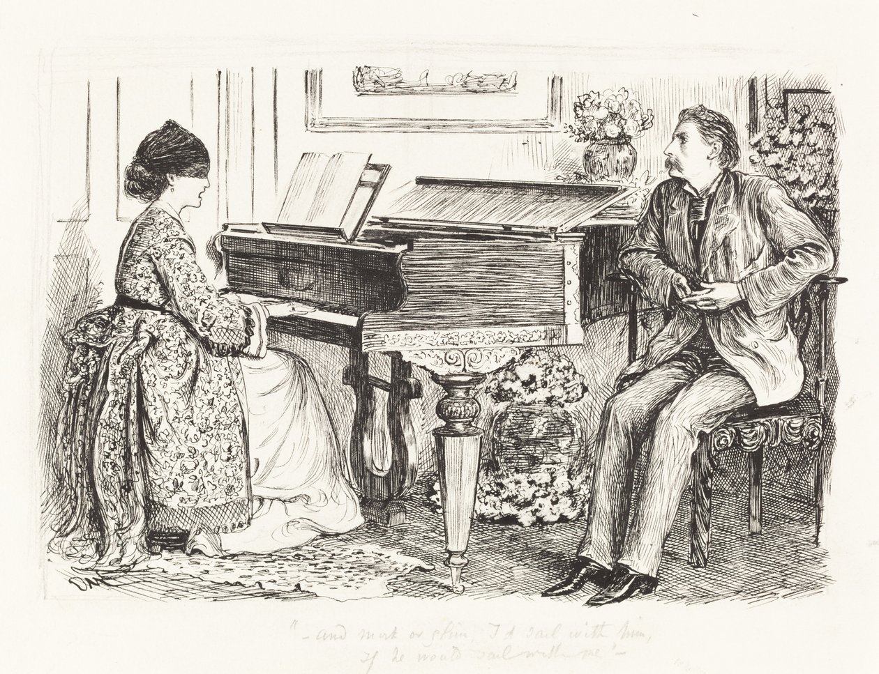 — …I mgła czy blask, popłynęłabym z nim, gdyby popłynął ze mną… autorstwa George du Maurier
