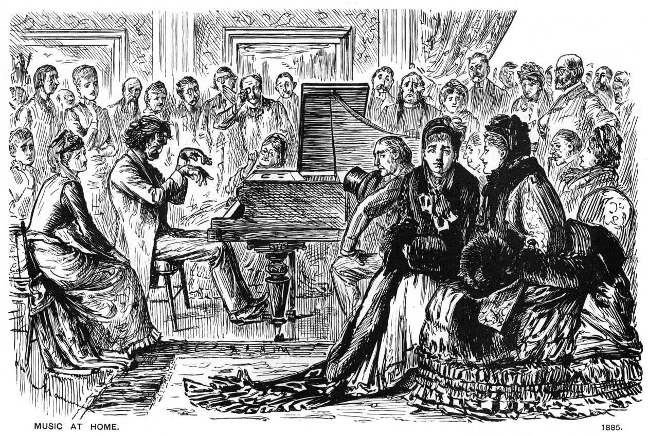 Muzyka w domu, 1885 1891. autorstwa George du Maurier