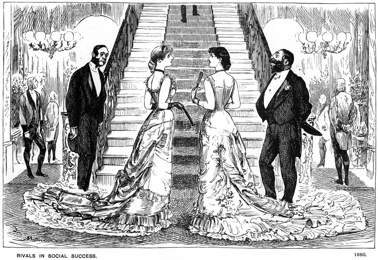 Rywale w sukcesie społecznym, 1880 1891 autorstwa George du Maurier