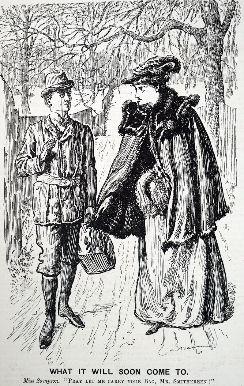Zachowania współczesnej kobiety. autorstwa George du Maurier