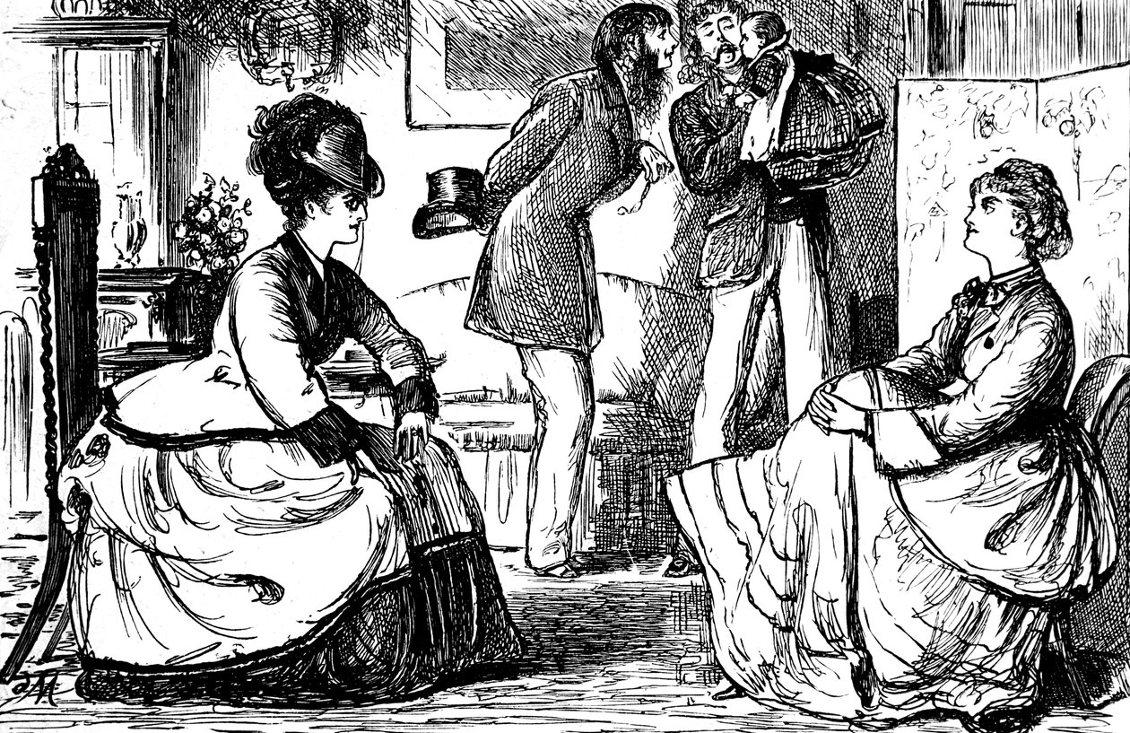 Angielskie pary z wyższych klas autorstwa George du Maurier