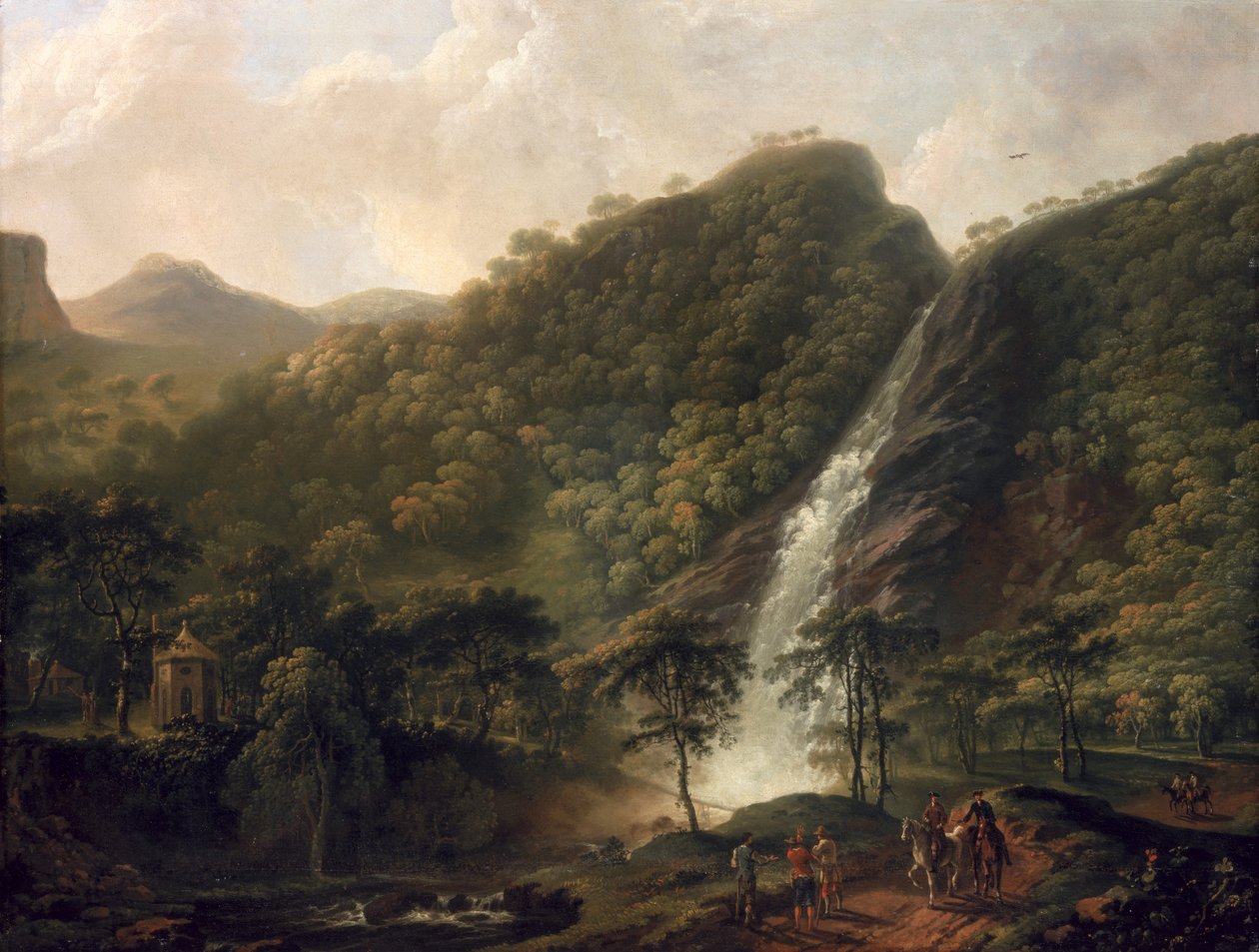 Widok na wodospad Powerscourt autorstwa George the Elder Barret