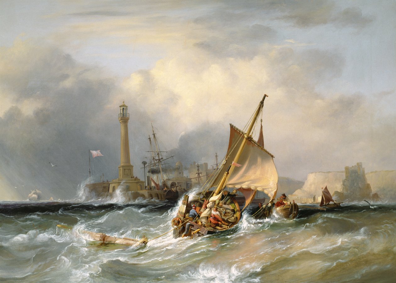 Lugger wchodzący do Margate autorstwa George the Elder Chambers