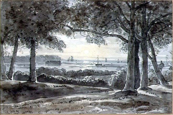 Scena rzeczna autorstwa George the Younger Barret