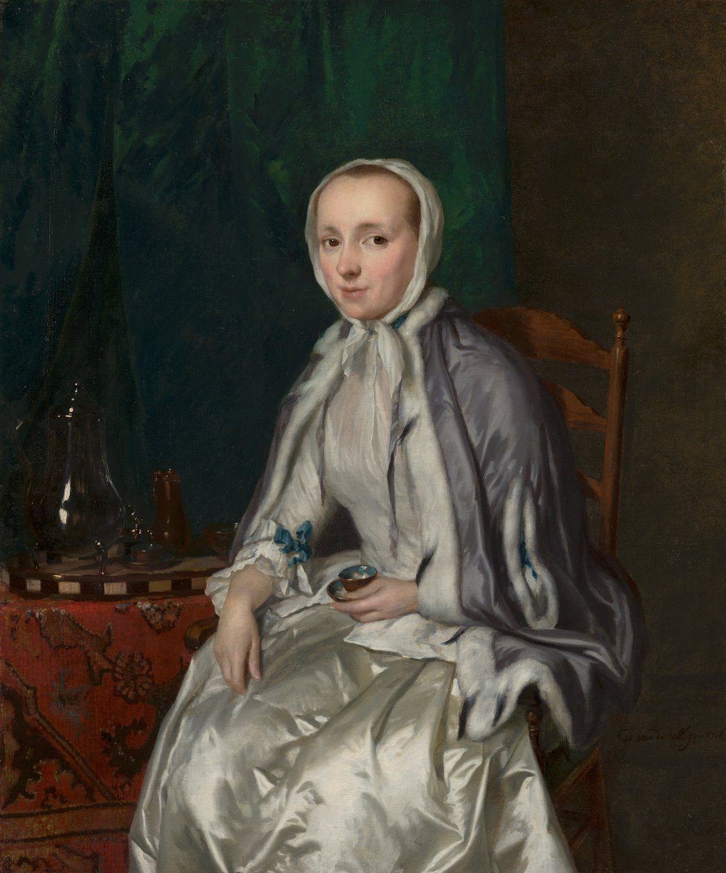 Portret Elisabeth Troost, ok. 1758 autorstwa George van der Mijn