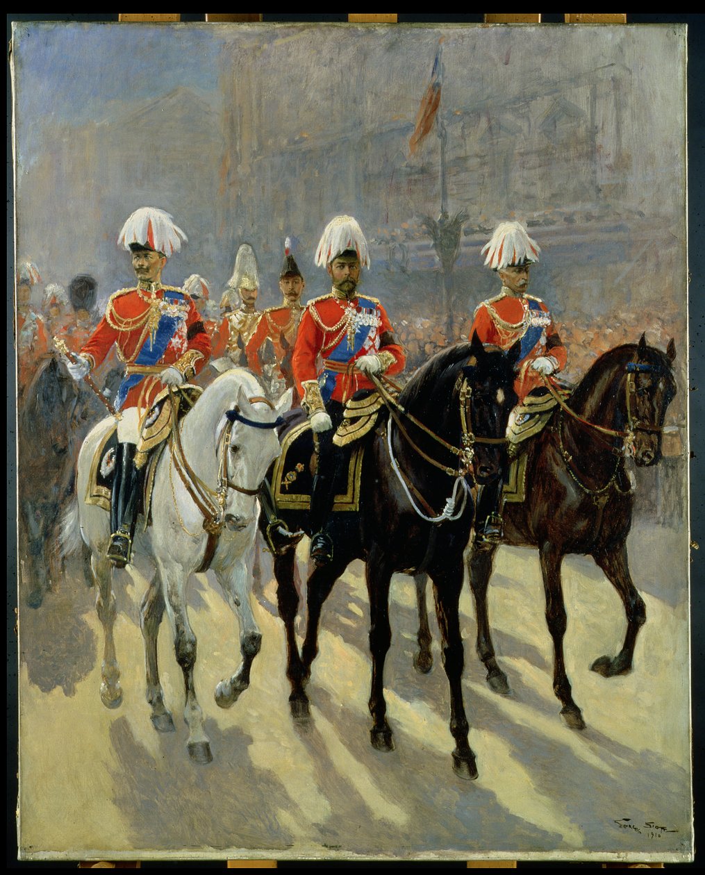 Jerzy V (1865-1936) w procesji, 1910 autorstwa Georges Bertin Scott